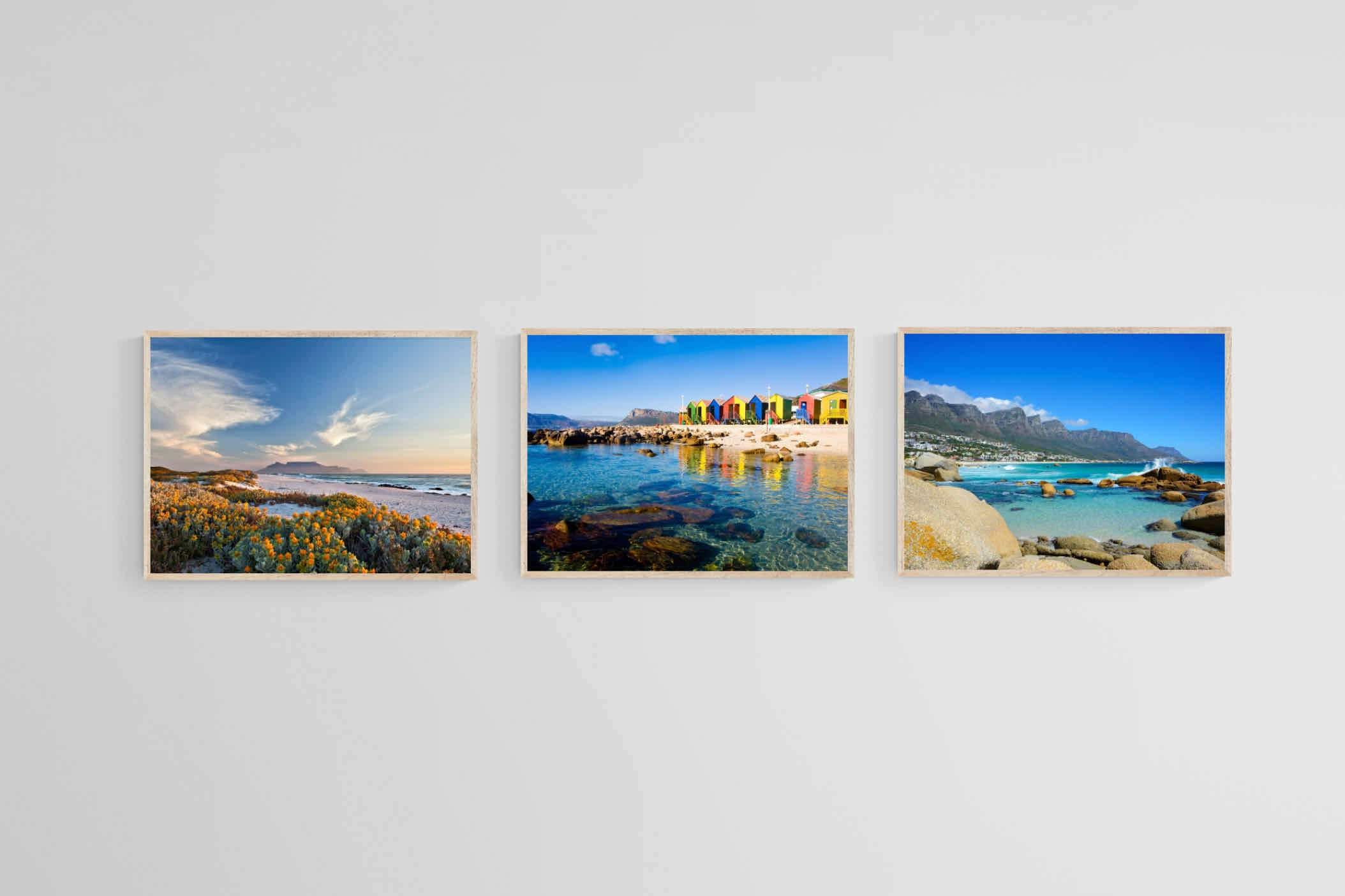 Cape Town Set-Wall_Art-60 x 45cm (x3)-Mounted Canvas-Wood-Pixalot