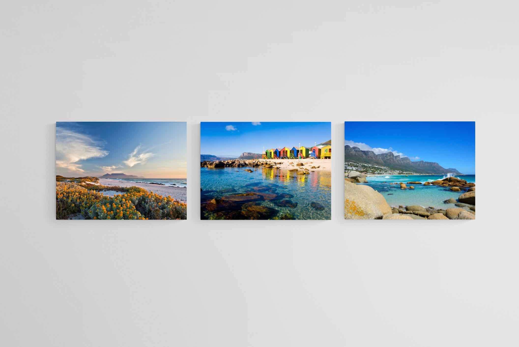 Cape Town Set-Wall_Art-80 x 60cm (x3)-Mounted Canvas-No Frame-Pixalot