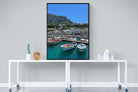 Capri Harbour-Wall_Art-90 x 120cm-Mounted Canvas-Black-Pixalot