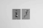 Chalk & Charcoal Set-Wall_Art-45 x 60cm (x2)-Mounted Canvas-No Frame-Pixalot