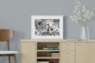 Cheetah Glare-Wall_Art-60 x 45cm-Framed Print-White-Pixalot