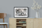 Cheetah Glare-Wall_Art-60 x 45cm-Framed Print-Black-Pixalot