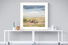 Cheetah Parenting-Wall_Art-120 x 120cm-Framed Print-Wood-Pixalot