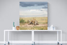 Cheetah Parenting-Wall_Art-120 x 120cm-Mounted Canvas-No Frame-Pixalot