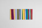 Coloured Stripes Set-Wall_Art-50 x 50cm (x2)-Mounted Canvas-No Frame-Pixalot
