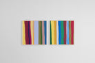 Coloured Stripes Set-Wall_Art-50 x 50cm (x2)-Mounted Canvas-Wood-Pixalot