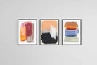 Colourfield Trio Set-Wall_Art-45 x 60cm (x3)-Mounted Canvas-Black-Pixalot