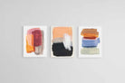 Colourfield Trio Set-Wall_Art-45 x 60cm (x3)-Mounted Canvas-No Frame-Pixalot
