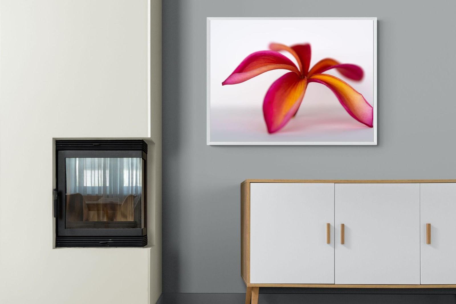 Crimson Flora-Wall_Art-100 x 75cm-Mounted Canvas-White-Pixalot