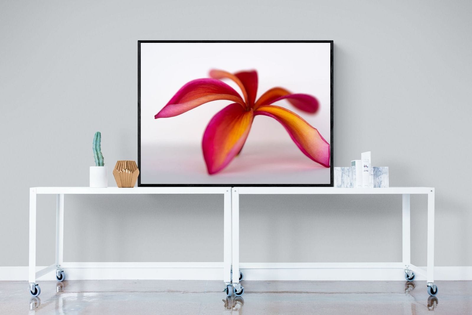 Crimson Flora-Wall_Art-120 x 90cm-Mounted Canvas-Black-Pixalot