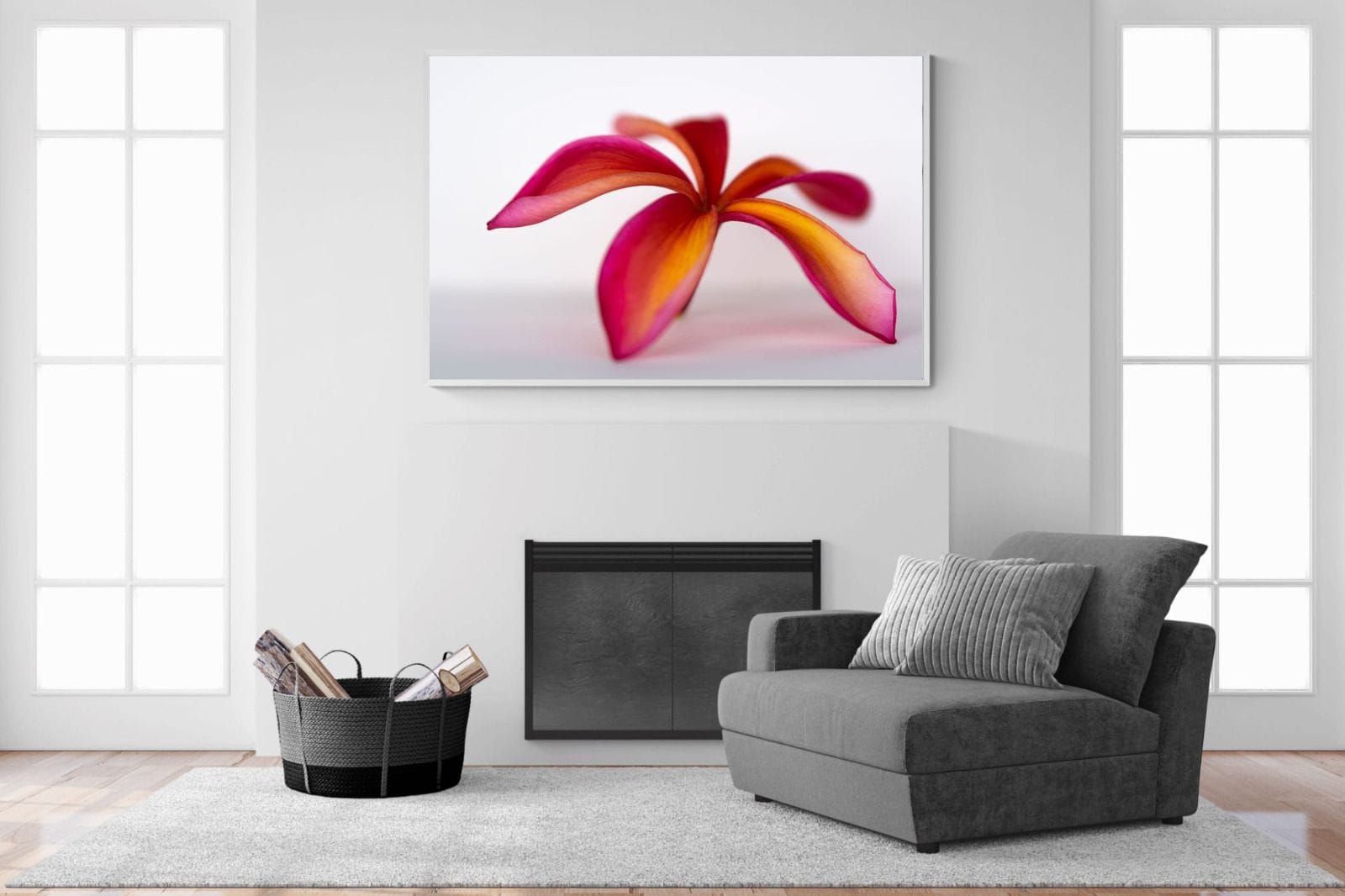 Crimson Flora-Wall_Art-150 x 100cm-Mounted Canvas-White-Pixalot