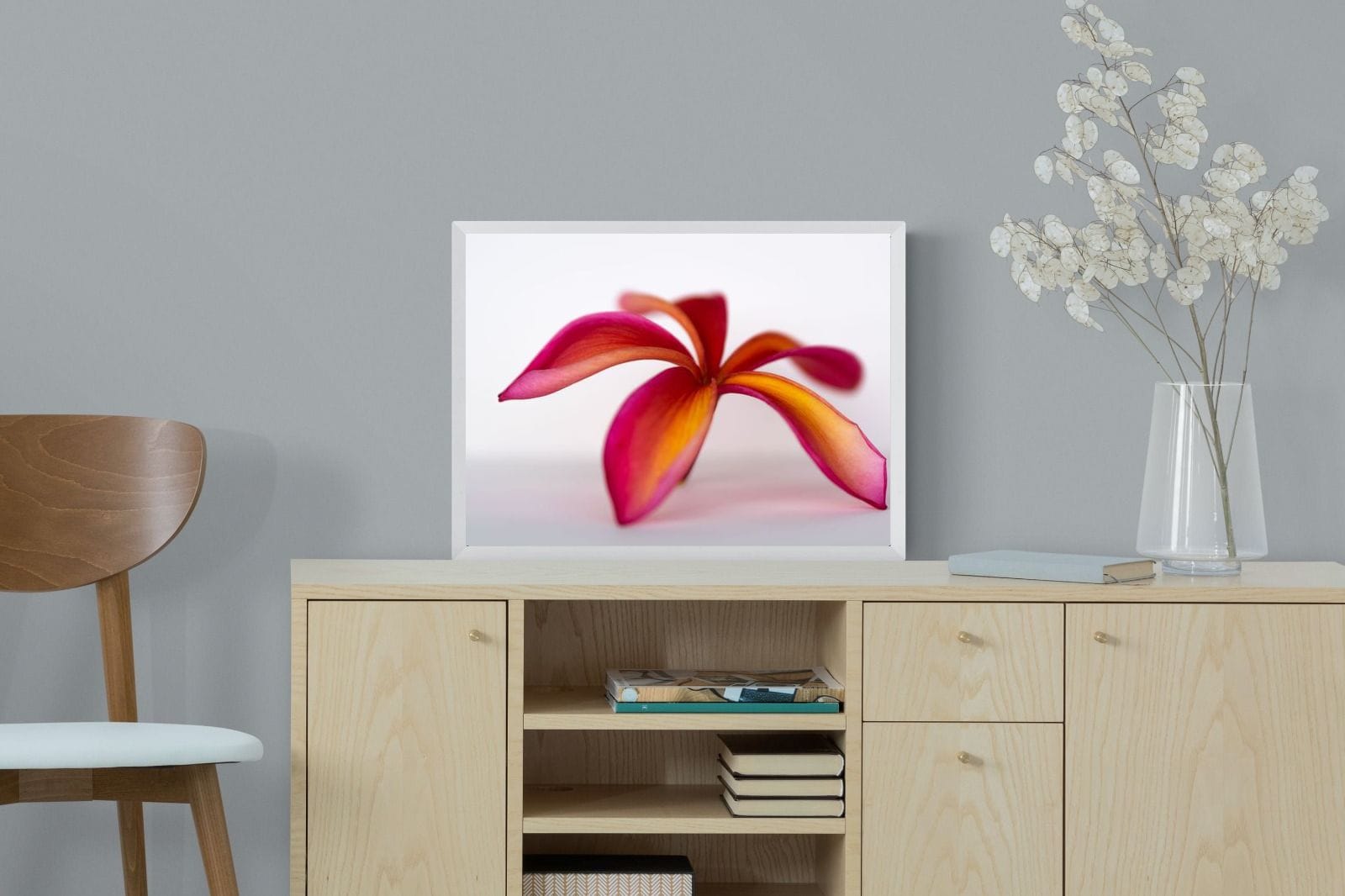 Crimson Flora-Wall_Art-60 x 45cm-Mounted Canvas-White-Pixalot