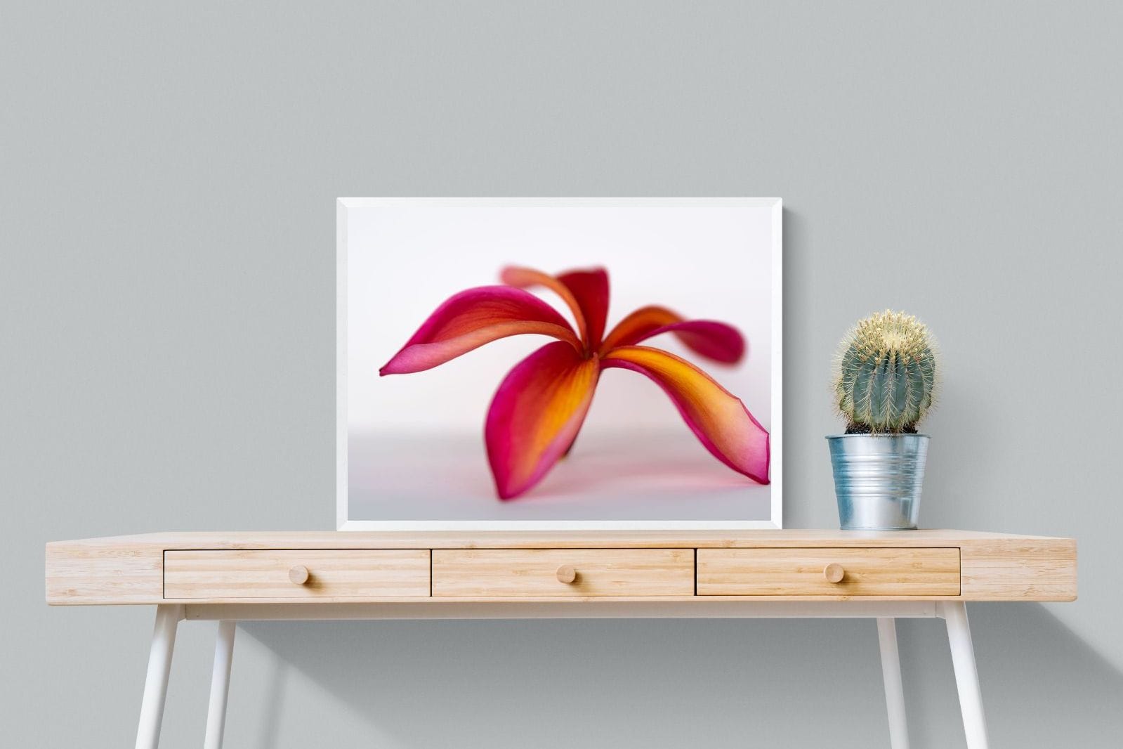 Crimson Flora-Wall_Art-80 x 60cm-Mounted Canvas-White-Pixalot