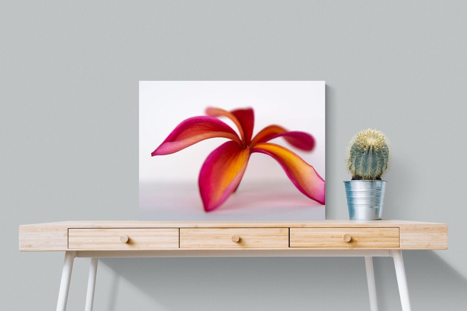 Crimson Flora-Wall_Art-80 x 60cm-Mounted Canvas-No Frame-Pixalot