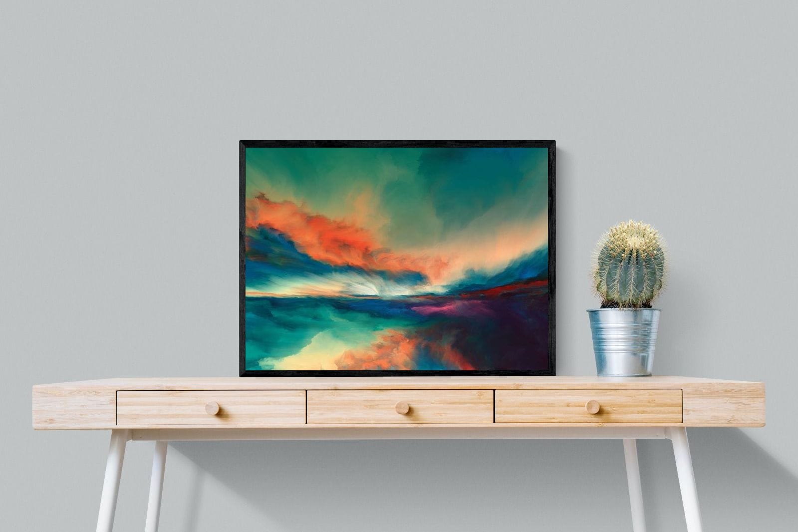 Dawn of Time-Wall_Art-80 x 60cm-Mounted Canvas-Black-Pixalot