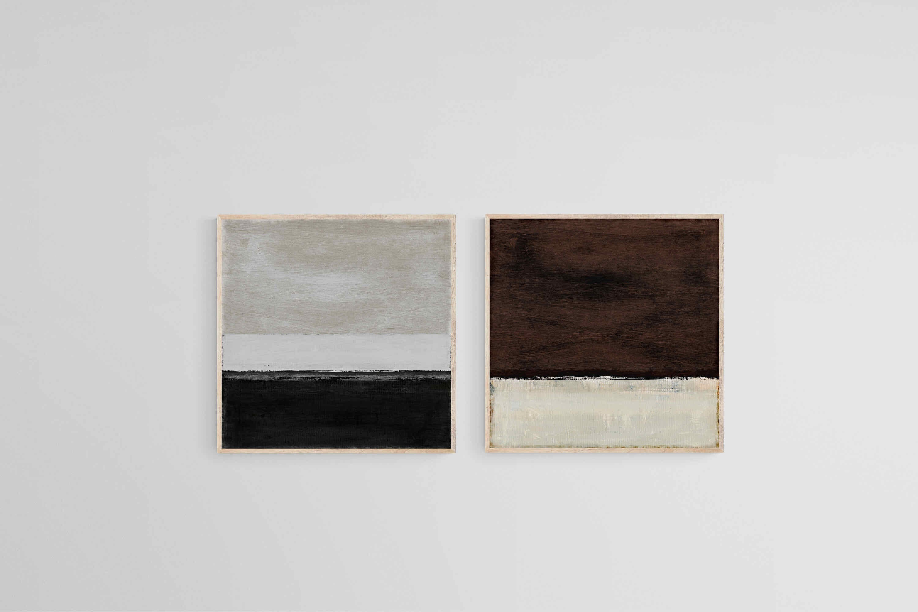 Day & Night Set-Wall_Art-50 x 50cm (x2)-Mounted Canvas-Wood-Pixalot