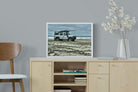 Defender at the Beach-Wall_Art-60 x 45cm-Mounted Canvas-White-Pixalot