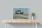 Defender at the Beach-Wall_Art-80 x 60cm-Mounted Canvas-White-Pixalot