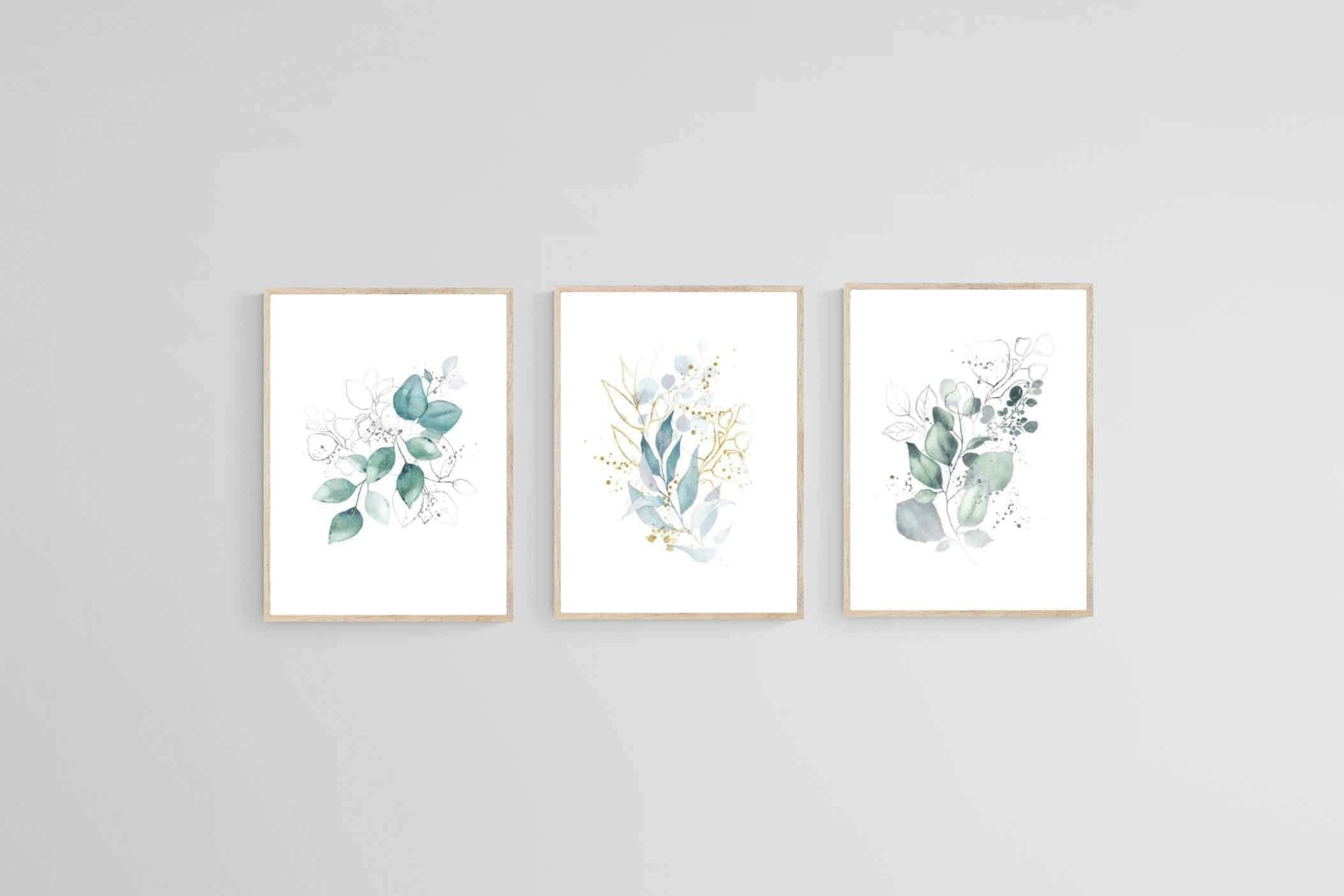 Delicate Blue Set-Wall_Art-45 x 60cm (x3)-Mounted Canvas-Wood-Pixalot