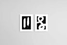 Double Trouble-Wall_Art-45 x 60cm (x2)-Framed Print-White-Pixalot