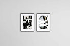 Dual Dynamics Set-Wall_Art-45 x 60cm (x2)-Framed Print-Black-Pixalot
