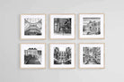 Elegant Europe Set-Wall_Art-30 x 30cm (x6)-Framed Print-Wood-Pixalot