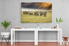 Elephant Convoy (colour)-Wall_Art-150 x 100cm-Mounted Canvas-No Frame-Pixalot