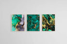 Emerald Gold Set-Wall_Art-45 x 60cm (x3)-Mounted Canvas-Wood-Pixalot