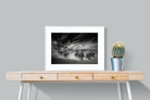 Etosha Elephants-Wall_Art-80 x 60cm-Framed Print-White-Pixalot