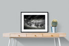 Etosha Elephants-Wall_Art-80 x 60cm-Framed Print-Black-Pixalot