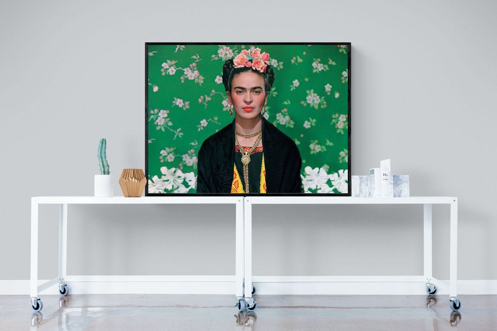 Fabulous Frida-Wall_Art-120 x 90cm-Mounted Canvas-Black-Pixalot