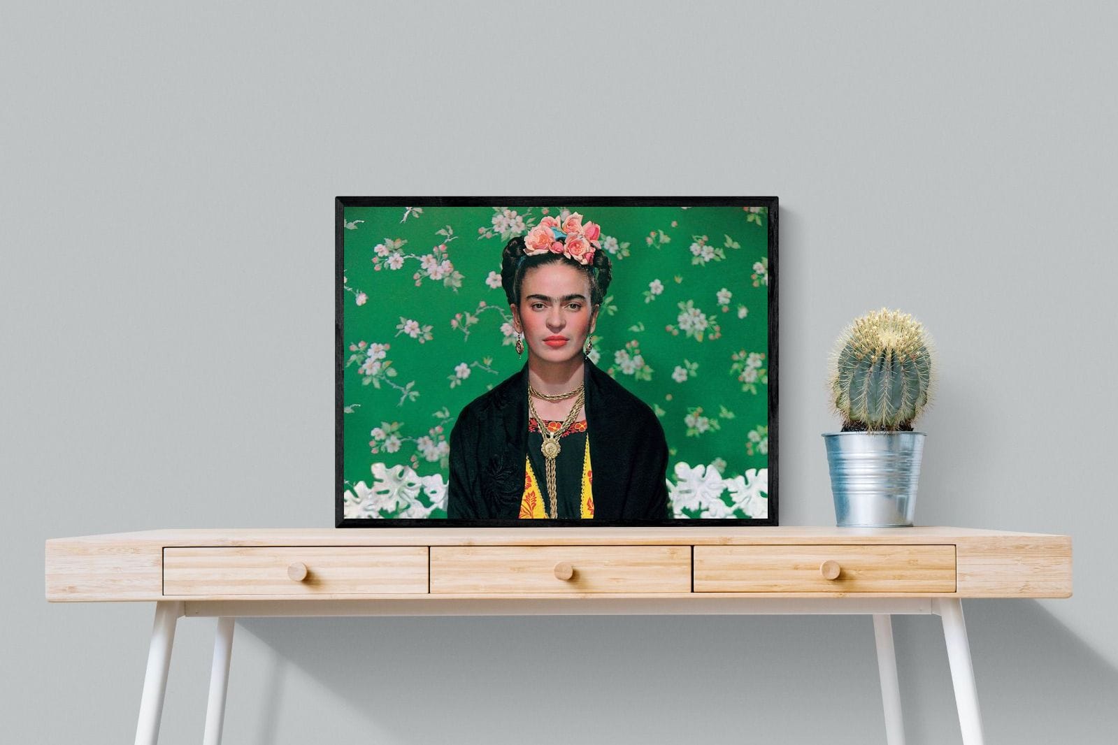 Fabulous Frida-Wall_Art-80 x 60cm-Mounted Canvas-Black-Pixalot