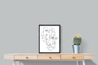 Face to Face-Wall_Art-45 x 60cm-Mounted Canvas-Black-Pixalot