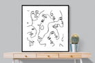 Faces of Fashion-Wall_Art-100 x 100cm-Framed Print-Black-Pixalot