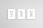 Faith, Hope, Love-Wall_Art-45 x 60cm (x3)-Framed Print-Wood-Pixalot