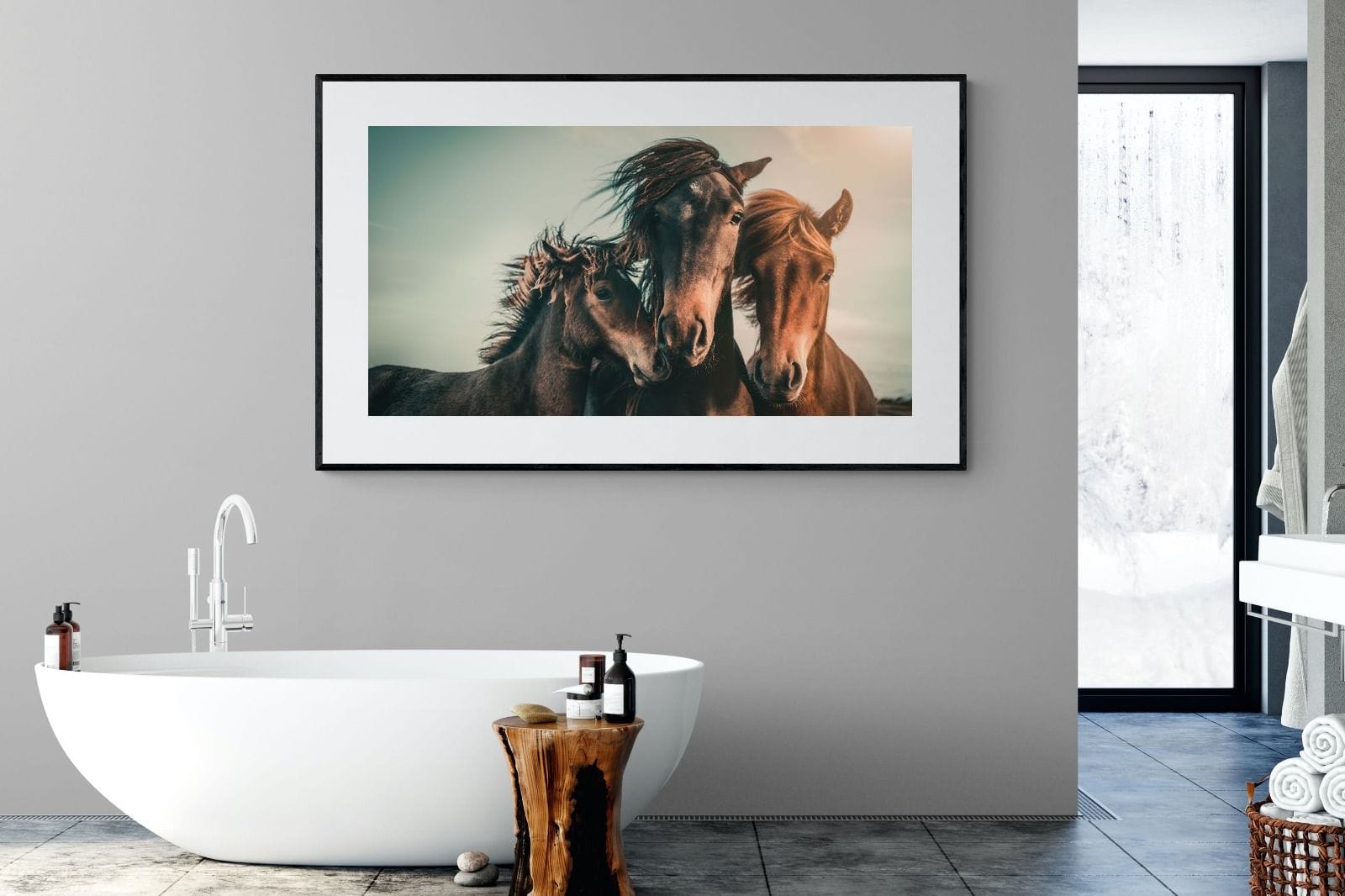 Family Portrait-Wall_Art-180 x 110cm-Framed Print-Black-Pixalot