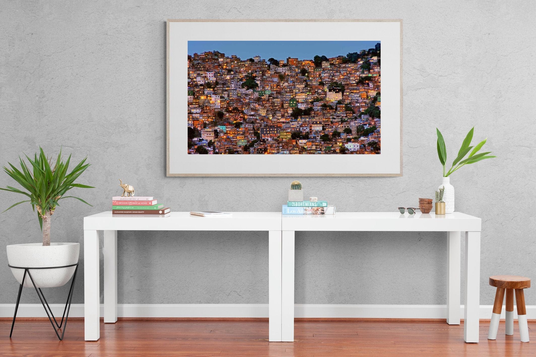 Favela da Rocinha-Wall_Art-150 x 100cm-Framed Print-Wood-Pixalot