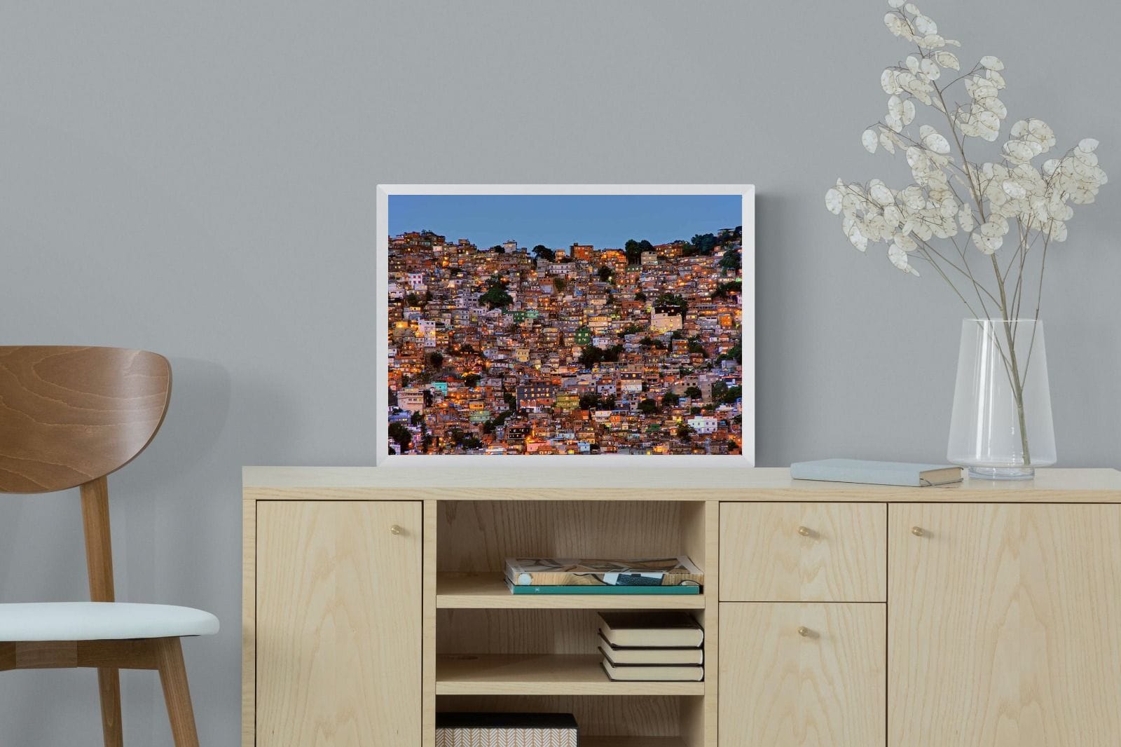 Favela da Rocinha-Wall_Art-60 x 45cm-Mounted Canvas-White-Pixalot