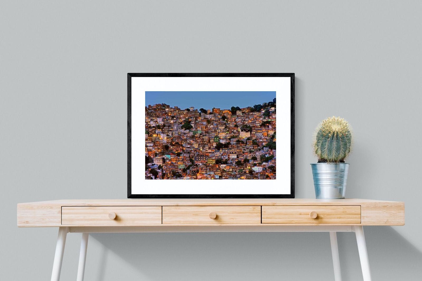 Favela da Rocinha-Wall_Art-80 x 60cm-Framed Print-Black-Pixalot