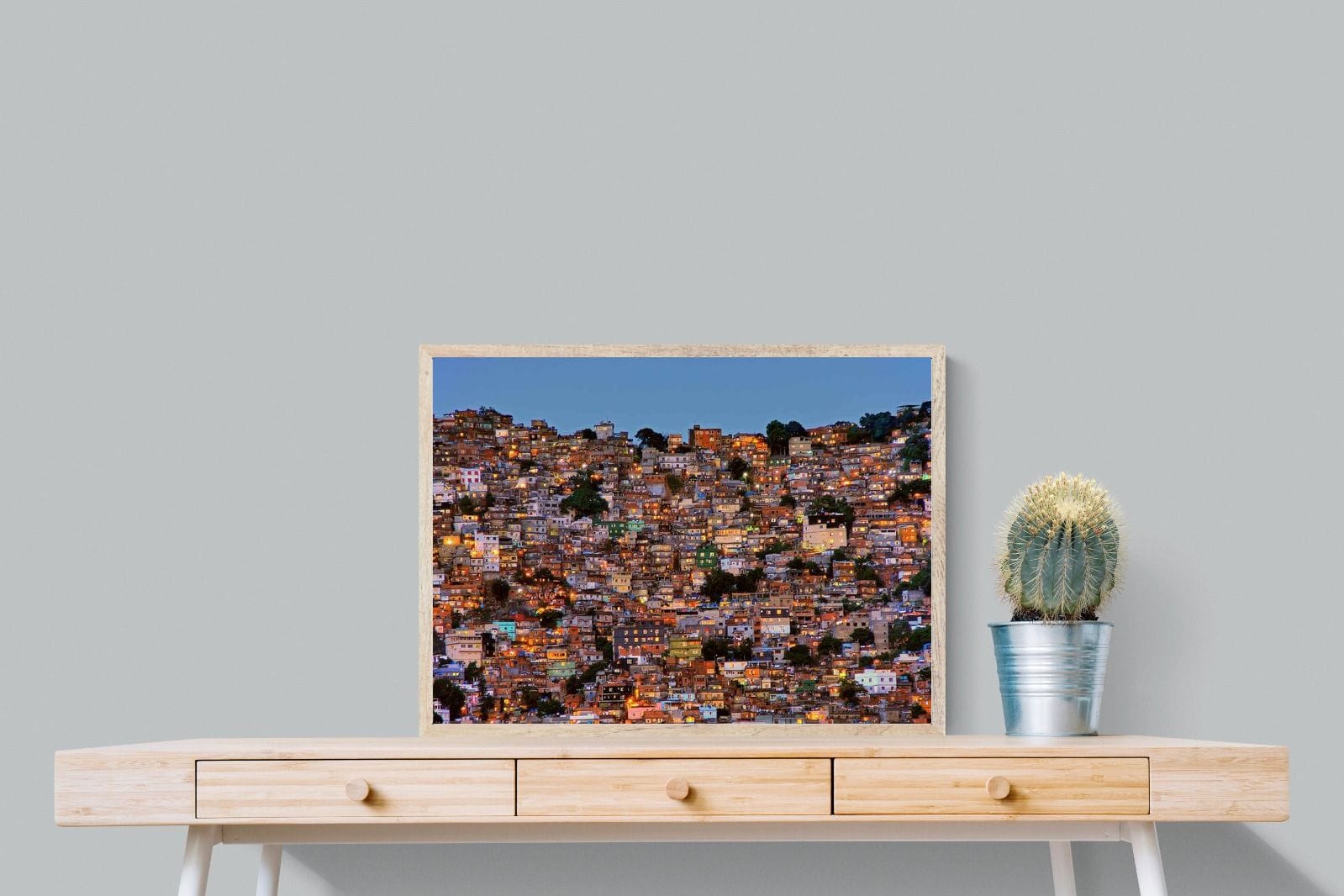 Favela da Rocinha-Wall_Art-80 x 60cm-Mounted Canvas-Wood-Pixalot