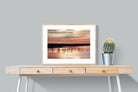 Flamingo Sunset-Wall_Art-80 x 60cm-Framed Print-Wood-Pixalot