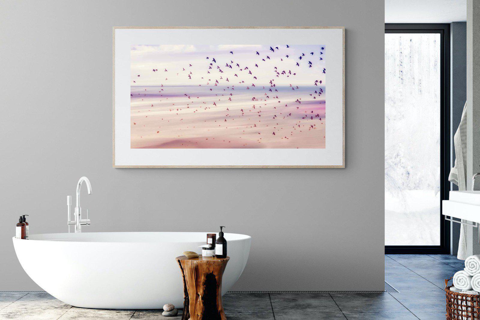 Flock-Wall_Art-180 x 110cm-Framed Print-Wood-Pixalot