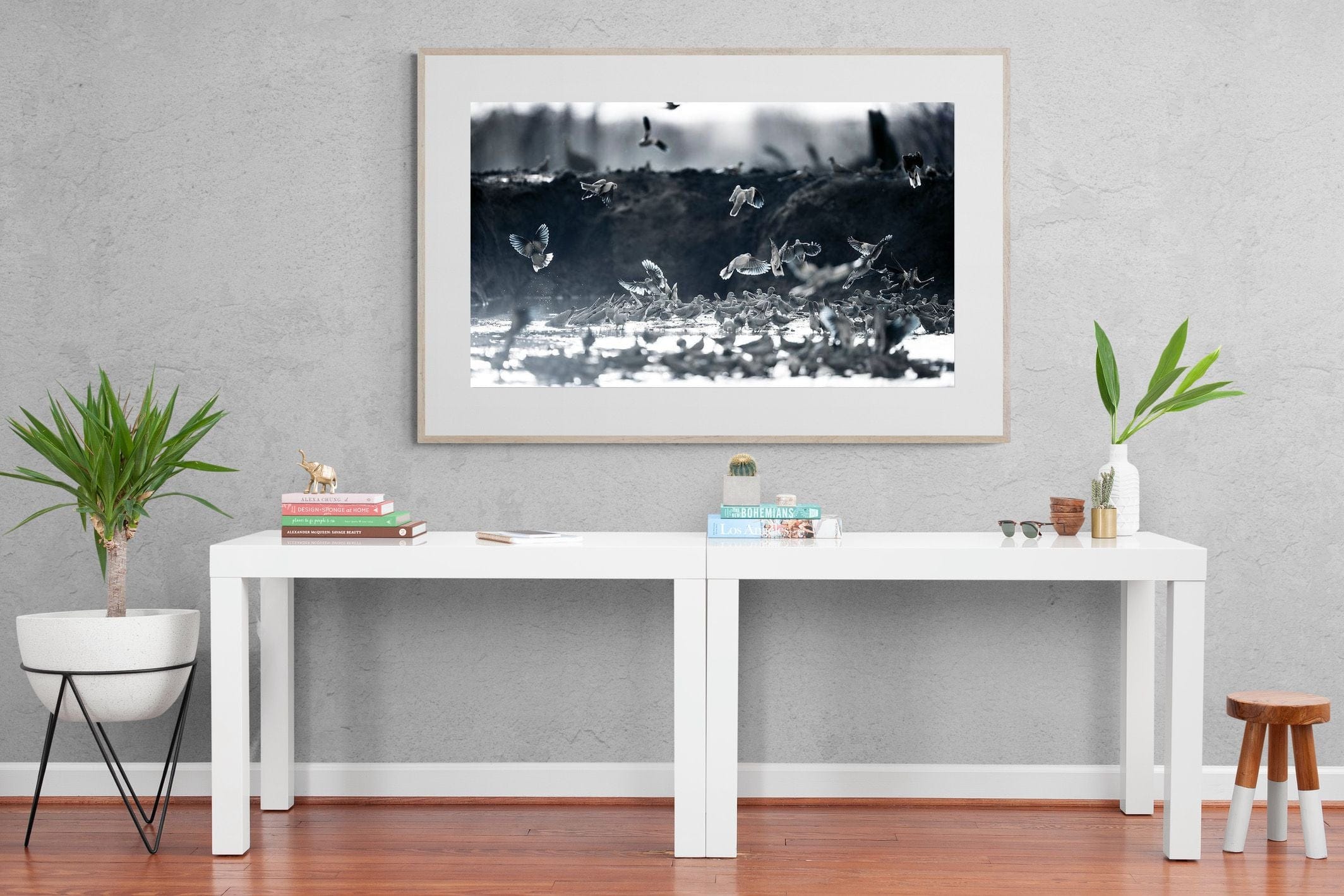 Fluttering Angels-Wall_Art-150 x 100cm-Framed Print-Wood-Pixalot