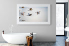Flying V-Wall_Art-180 x 110cm-Framed Print-White-Pixalot