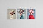 Frank Moth Set-Wall_Art-45 x 60cm (x3)-Mounted Canvas-No Frame-Pixalot