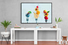 Fruit Salad-Wall_Art-150 x 100cm-Mounted Canvas-Black-Pixalot