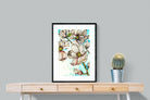 Geraniums-Wall_Art-60 x 80cm-Framed Print-Black-Pixalot