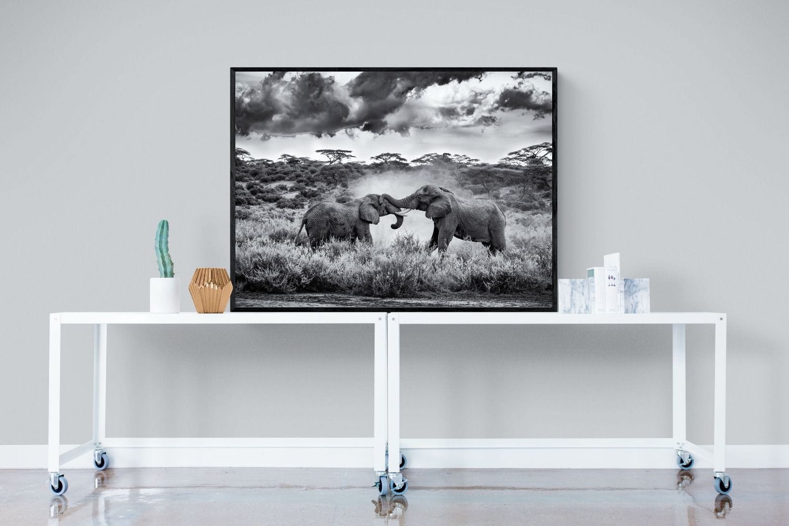 Giants-Wall_Art-120 x 90cm-Mounted Canvas-Black-Pixalot