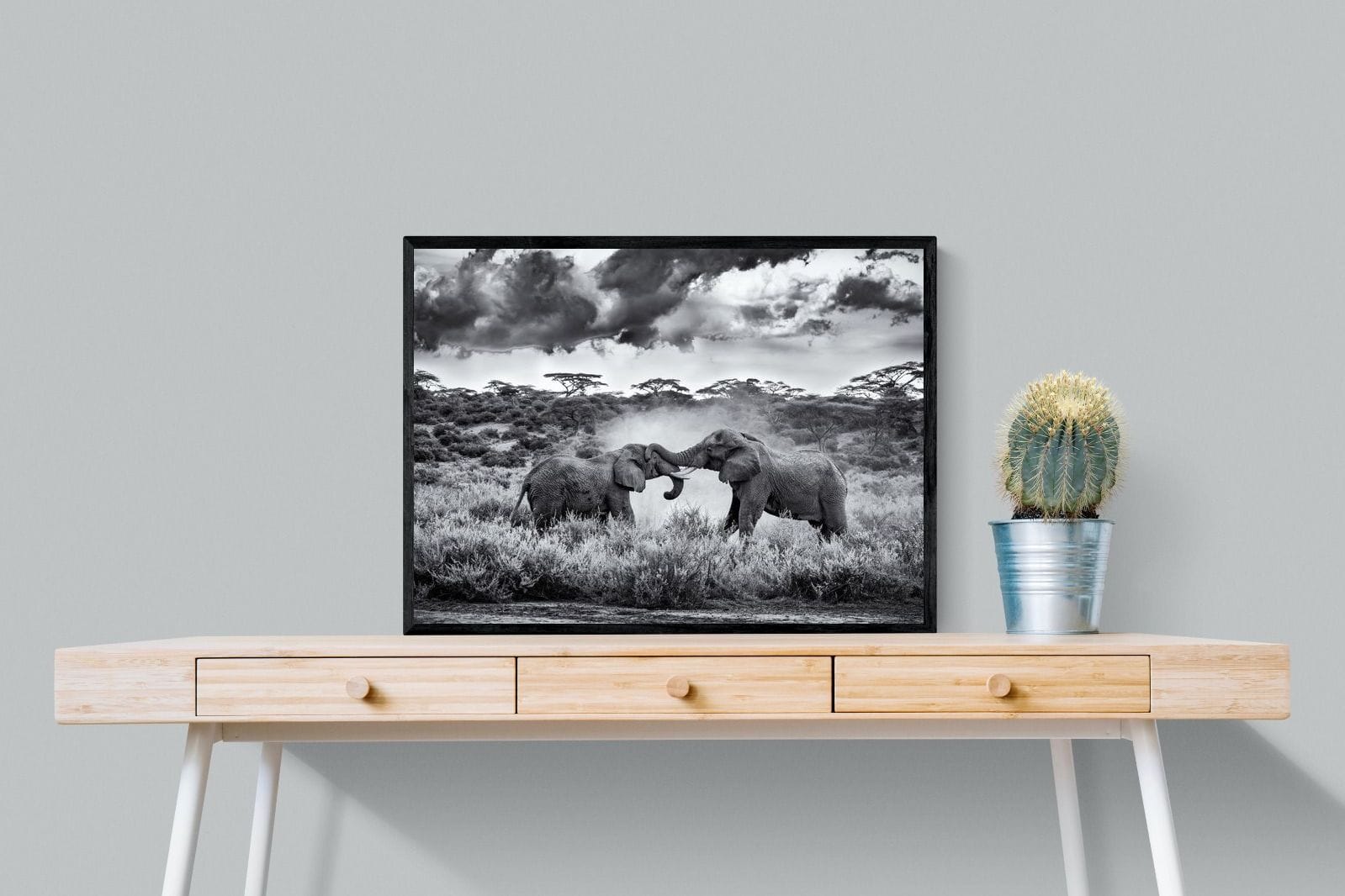 Giants-Wall_Art-80 x 60cm-Mounted Canvas-Black-Pixalot