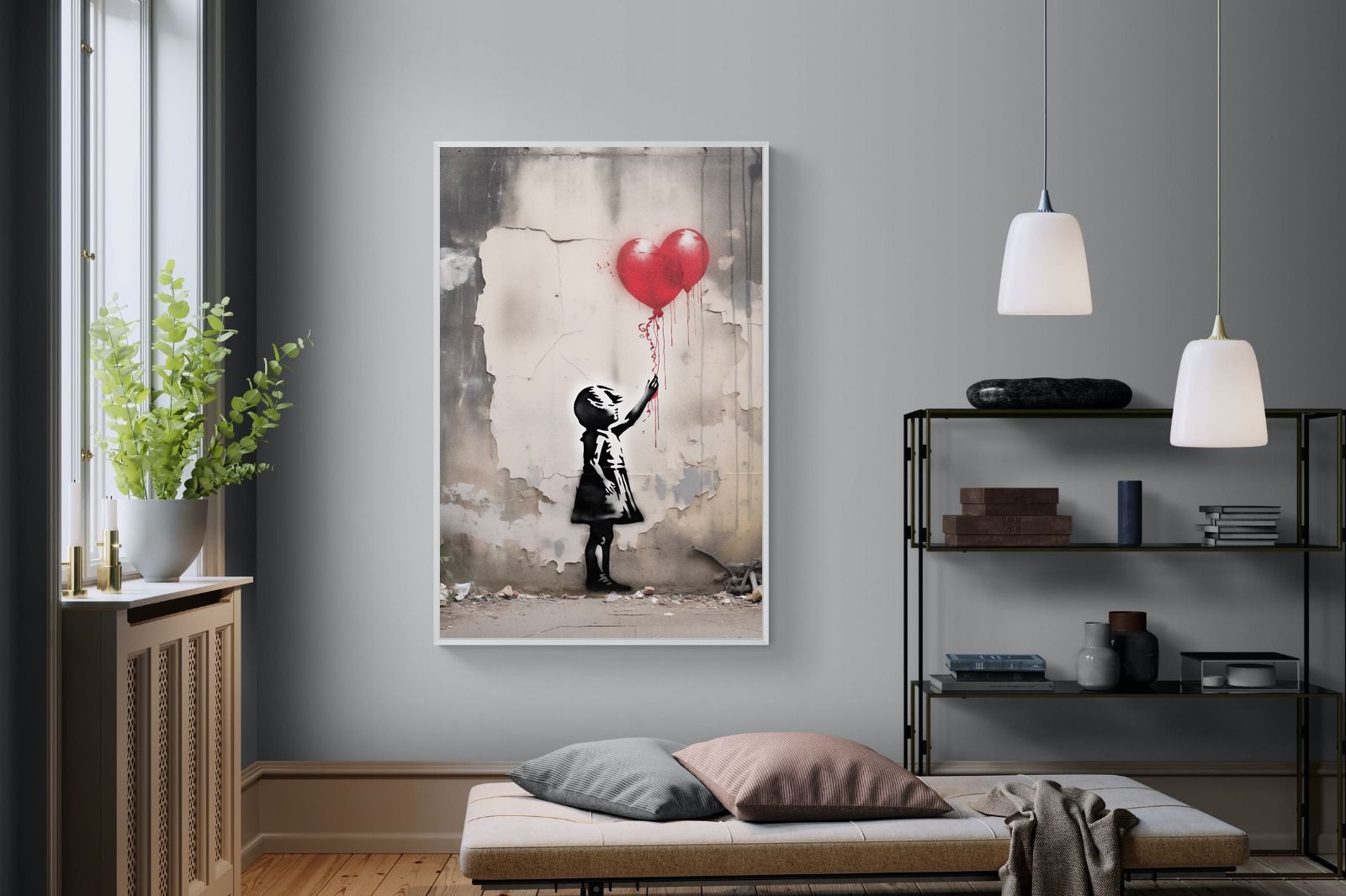 Pixalot Girl with Red Balloons